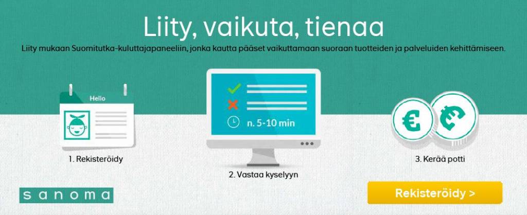 Suomitutka - Tienaa rahaa vastaamalla sähköpostikyselyihin